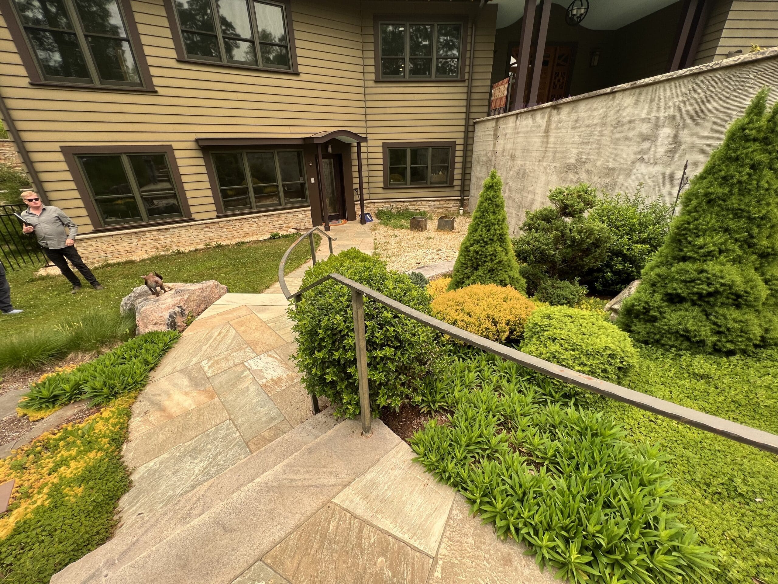 BEFORE PHOTO: existing zen garden outside of client's office had the potential for expansion.